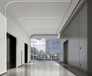 Modern Office Elevator Hall-ID:661349069