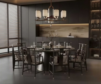 New Chinese Style Dining Room-ID:616687066