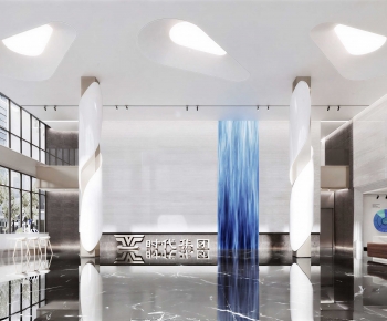 Modern Office Reception Desk-ID:667326931