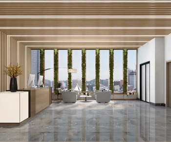 Modern Office Reception Desk-ID:128572948