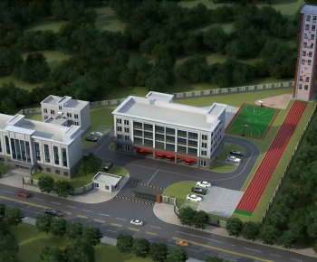 Modern Architectural Bird's-eye View Planning-ID:414757977