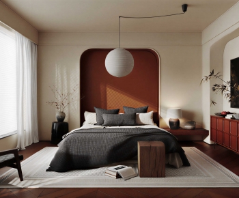 Wabi-sabi Style Bedroom-ID:903139119