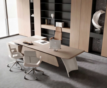 Modern Computer Desk And Chair-ID:647120951
