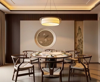 New Chinese Style Dining Room-ID:757915977