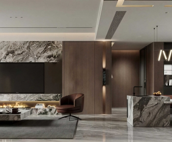 Modern A Living Room-ID:618803987