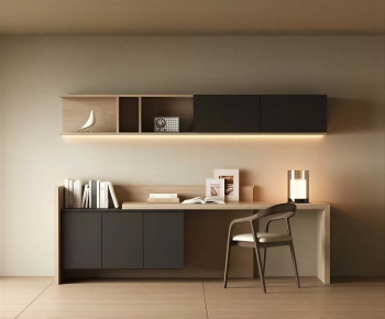 Modern Computer Desk And Chair-ID:785268076