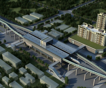 Modern Architectural Bird's-eye View Planning-ID:877619985