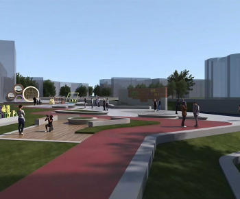 Modern Park Landscape-ID:648098953