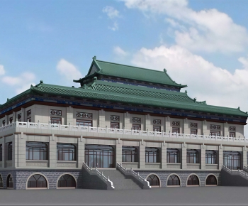 Chinese Style Building Appearance-ID:445142037