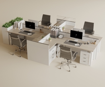 Modern Office Desk And Chair-ID:443101883