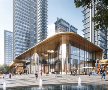 Modern Appearance Of Commercial Building-ID:608570102