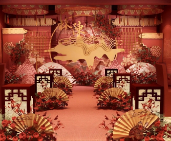New Chinese Style Banquet Hall-ID:550587898