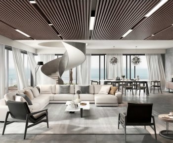 Modern A Living Room-ID:356640882