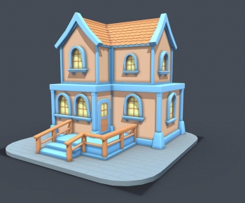 Modern Cartoon House-ID:743679053