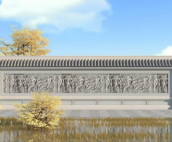 Chinese Style Landscape Wall-ID:693910156