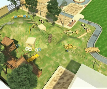 Modern Park Landscape-ID:777991066