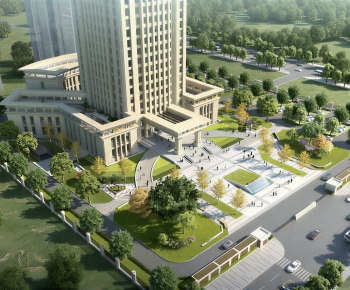 Modern Architectural Bird's-eye View Planning-ID:880920916