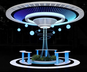 Modern Exhibition Hall-ID:724761967