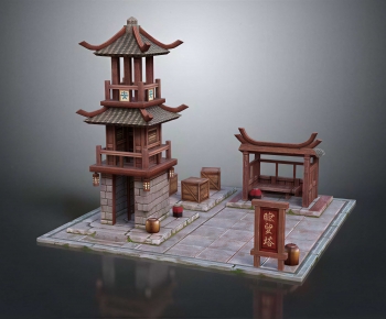 Chinese Style Ancient Architectural Buildings-ID:286859047