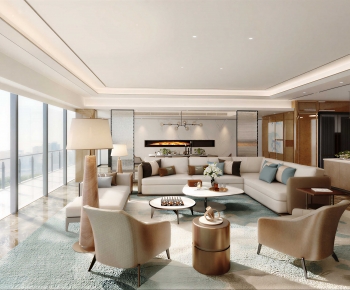 Modern A Living Room-ID:968302014