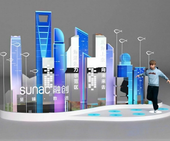Modern Exhibition Hall-ID:636548045