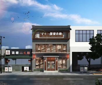New Chinese Style Facade Element-ID:349546918