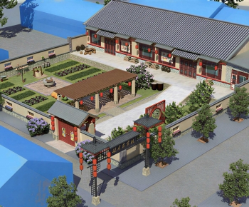 Chinese Style Architectural Bird's-eye View Planning-ID:188963897