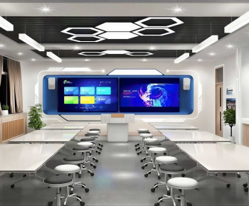 Modern School Classrooms-ID:105049624