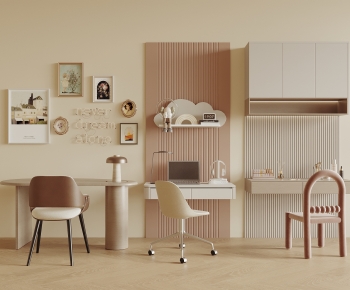Nordic Style Computer Desk And Chair-ID:120009905