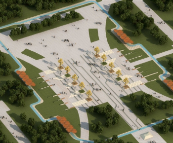 Modern Architectural Bird's-eye View Planning-ID:888788947