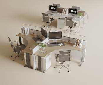 Modern Office Desk And Chair-ID:609801057