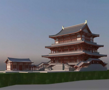 Chinese Style Ancient Architectural Buildings-ID:106260881