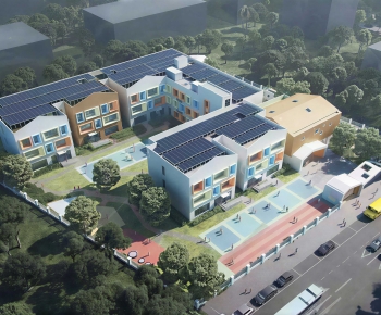 Modern Architectural Bird's-eye View Planning-ID:376416925