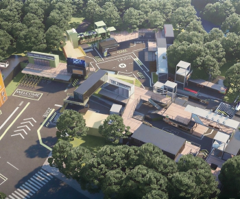 Modern Architectural Bird's-eye View Planning-ID:577783118