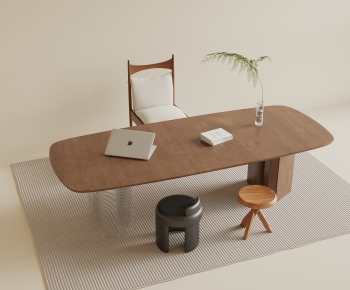 Modern Computer Desk And Chair-ID:471292977
