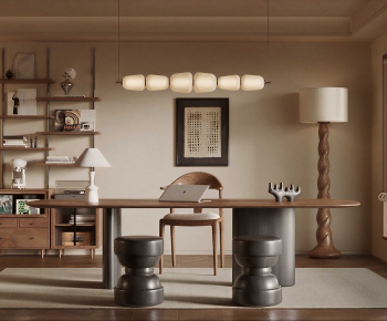 Modern Computer Desk And Chair-ID:595909127