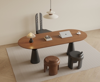 Modern Computer Desk And Chair-ID:875561951