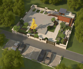 Modern Architectural Bird's-eye View Planning-ID:889220951