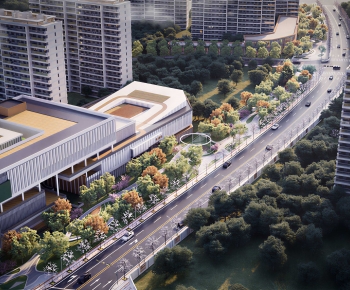 Modern Architectural Bird's-eye View Planning-ID:509171961