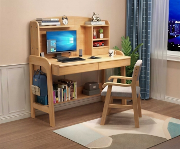Nordic Style Computer Desk And Chair-ID:228027119