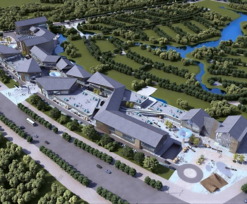 Modern Architectural Bird's-eye View Planning-ID:705909775