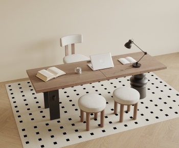 Modern Computer Desk And Chair-ID:165672063