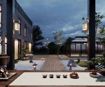 New Chinese Style Courtyard/landscape-ID:210899114