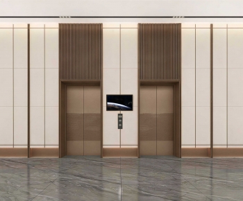 Modern Corridor Elevator Hall-ID:395188099