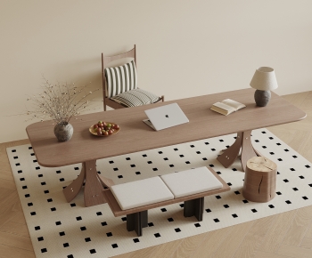 Modern Computer Desk And Chair-ID:719016084