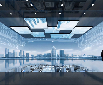 Modern Exhibition Hall-ID:563229081