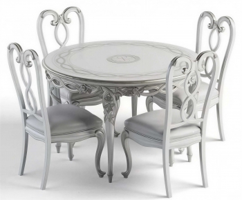 Simple European Style Dining Table And Chairs-ID:289453037