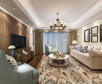 New Classical Style A Living Room-ID:378554113