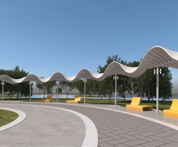 Modern Park Landscape-ID:619881261