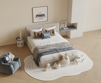Modern Double Bed-ID:779587037